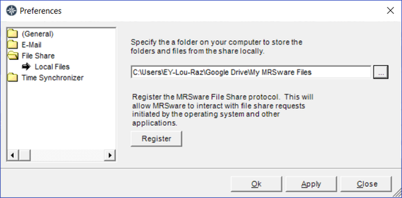 Click the ... button to select your Google Drive folder.  Optionally, create a folder 