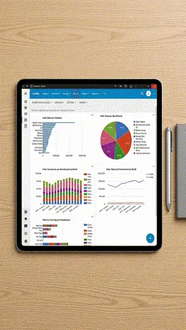 MRSware Reporting and Analytics on Tablet